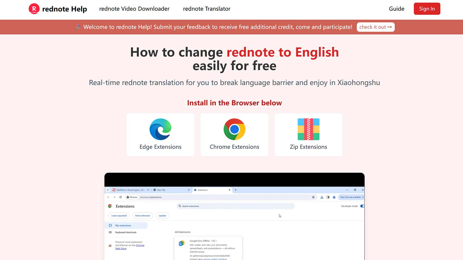 Video guide for Chrome